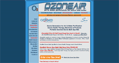 Desktop Screenshot of ozoneair.co.za